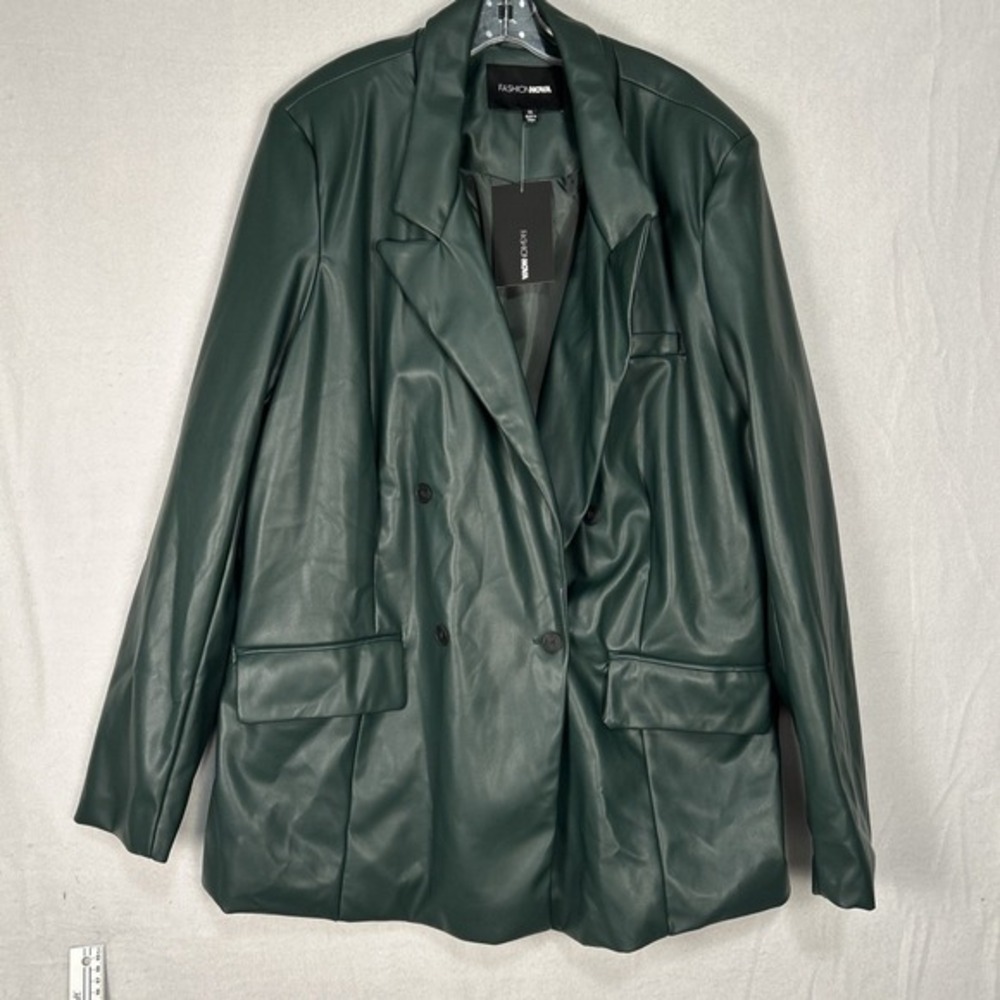 Dark Green Fashion Nova Blazer Jacket Size 1XL NWT